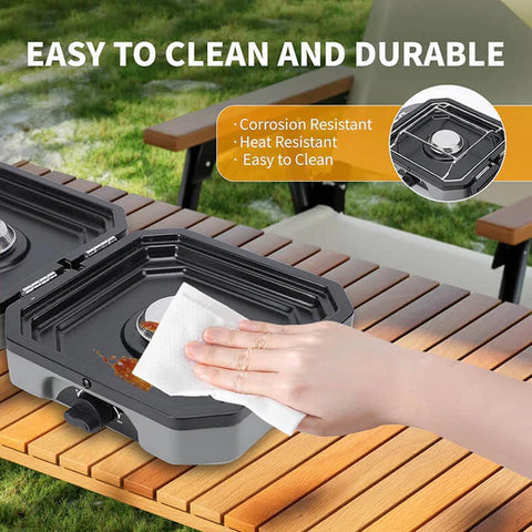 2 Burner Foldable Camping Stove