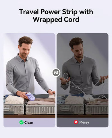 4FT Travel Power Strip with 4 AC Outlets